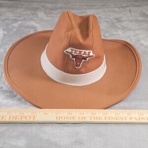 Texas Longhorns Burnt Orange Cowboy Fedora Hat Medium Made in USA